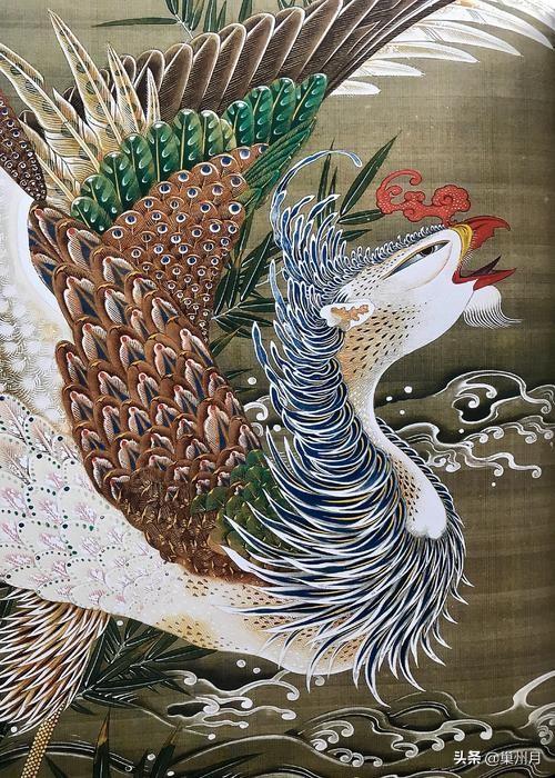 风格很独特 日本江户时代画家伊藤若冲的花鸟画