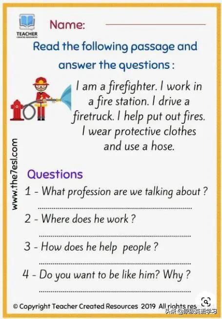 英语原版阅读 I Am A Firefighter