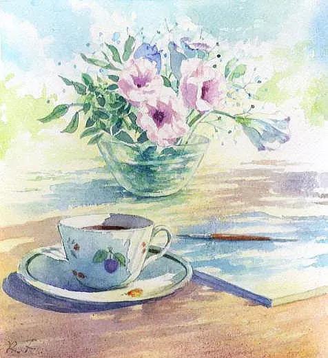 日本水彩大师福井良佑以透明水彩作品