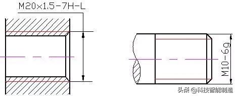 外螺纹 内螺纹的画法 非标准螺纹的画法 你还会